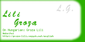 lili groza business card